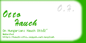 otto hauch business card